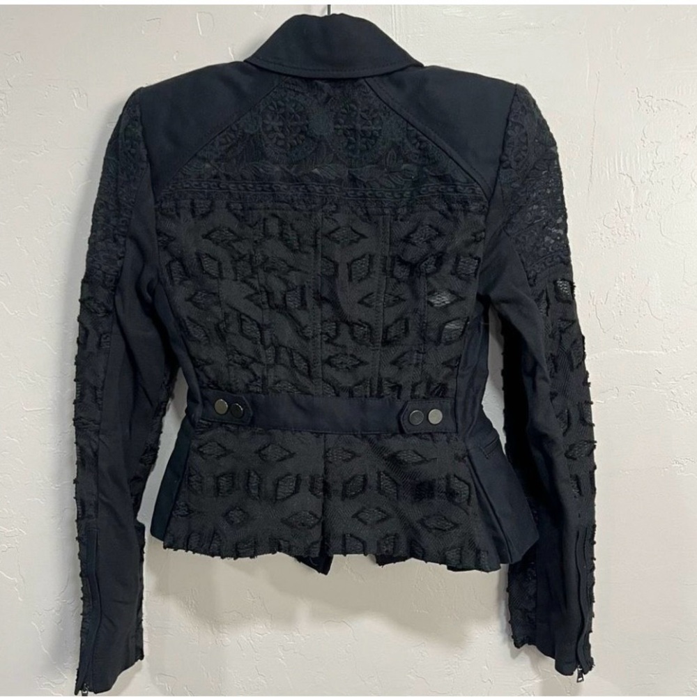 BCBGMaxAzria Black Tailored Blazer with Textured Fabric - Picture 3 of 13